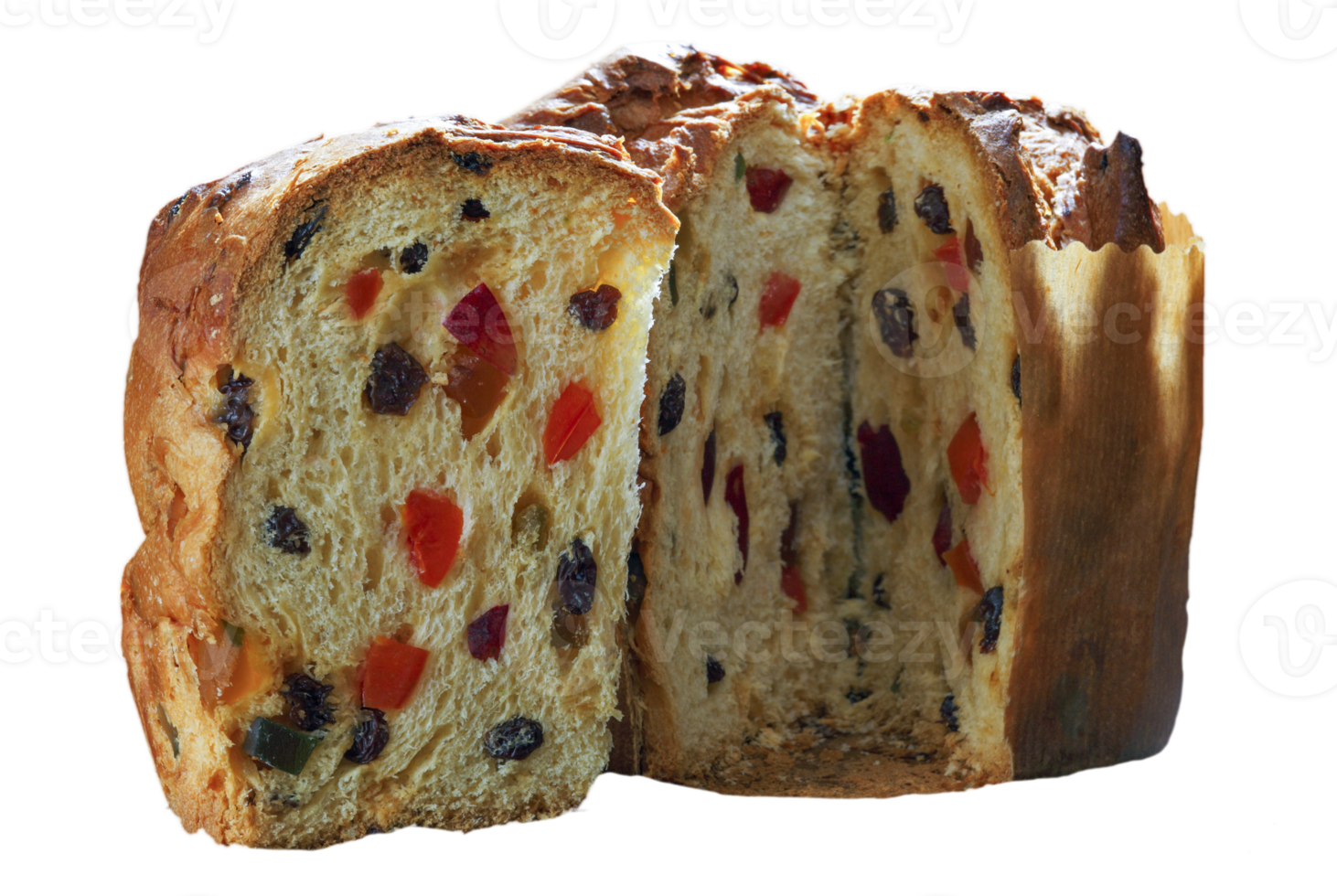 Panettone with fruits Italian Christmas cake png