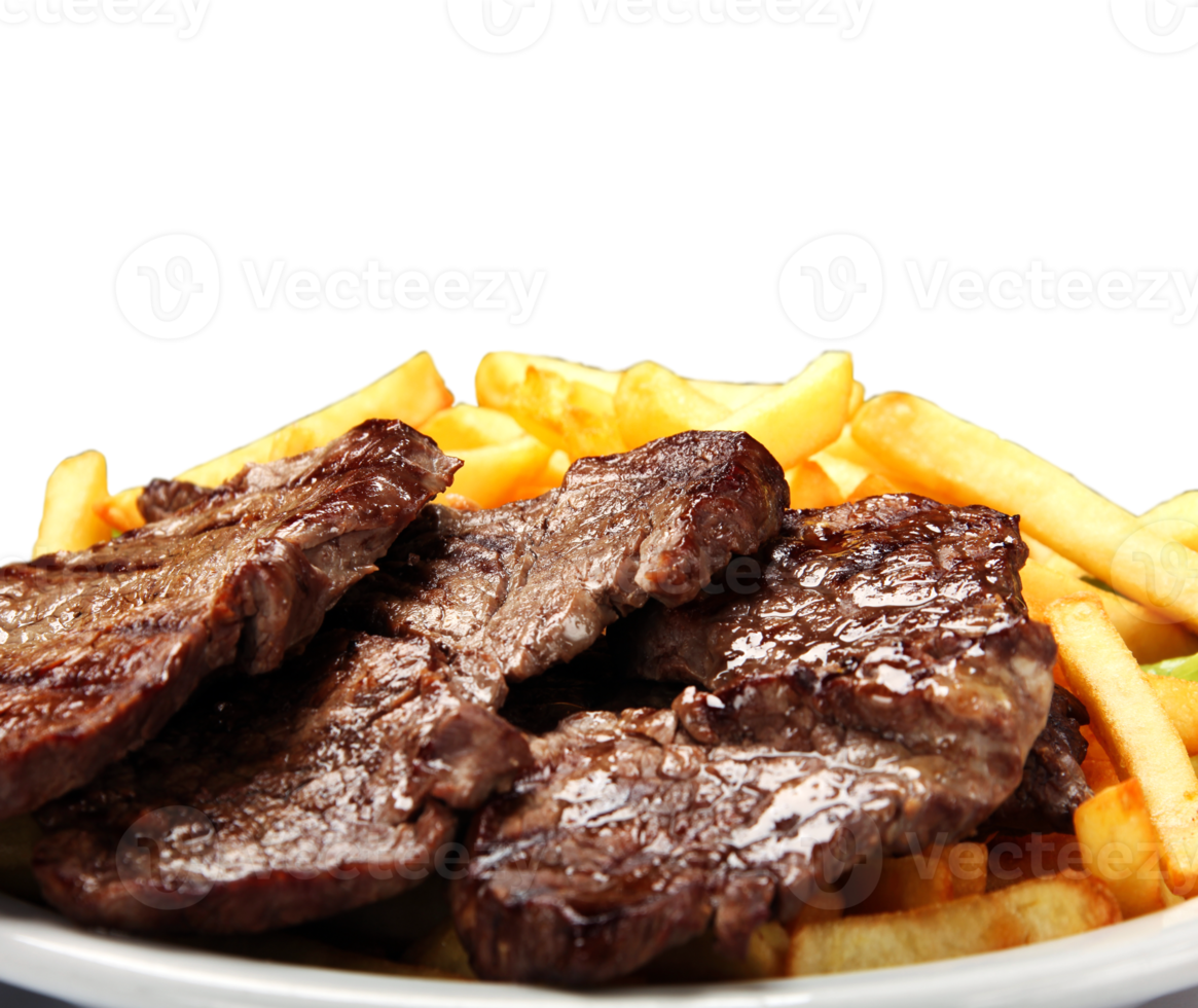 grilled steak with french fries png