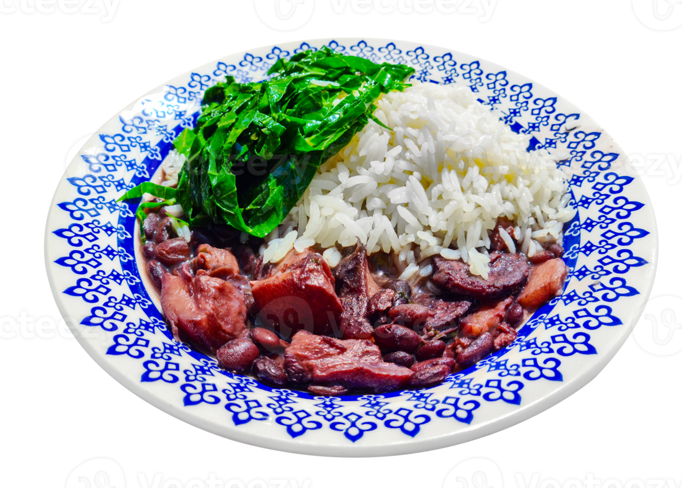 traditionelle brasilianische Feijoada mit Kohl und Reis png