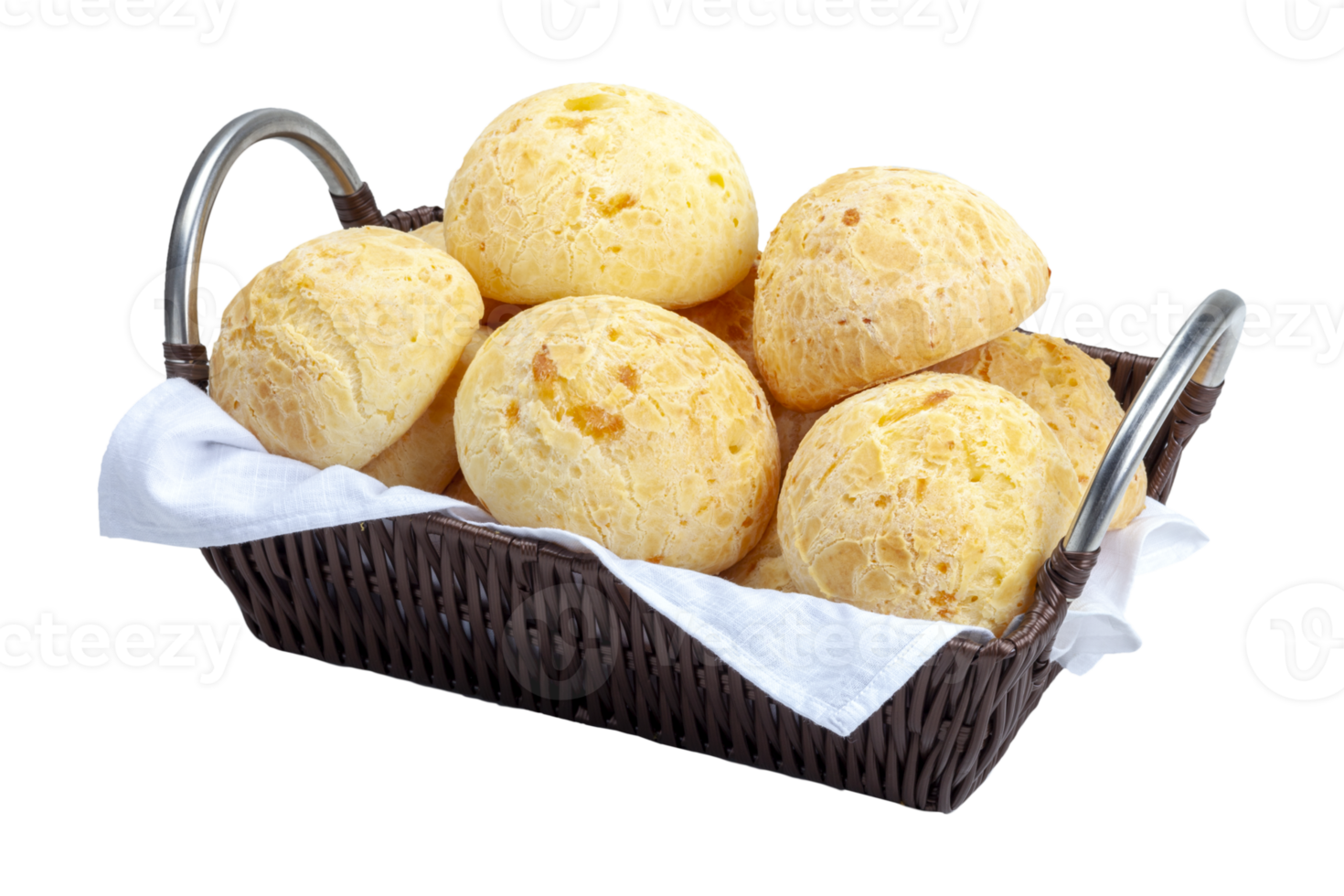 Cheese bread basket, Brazilian snack, pao de queijo png