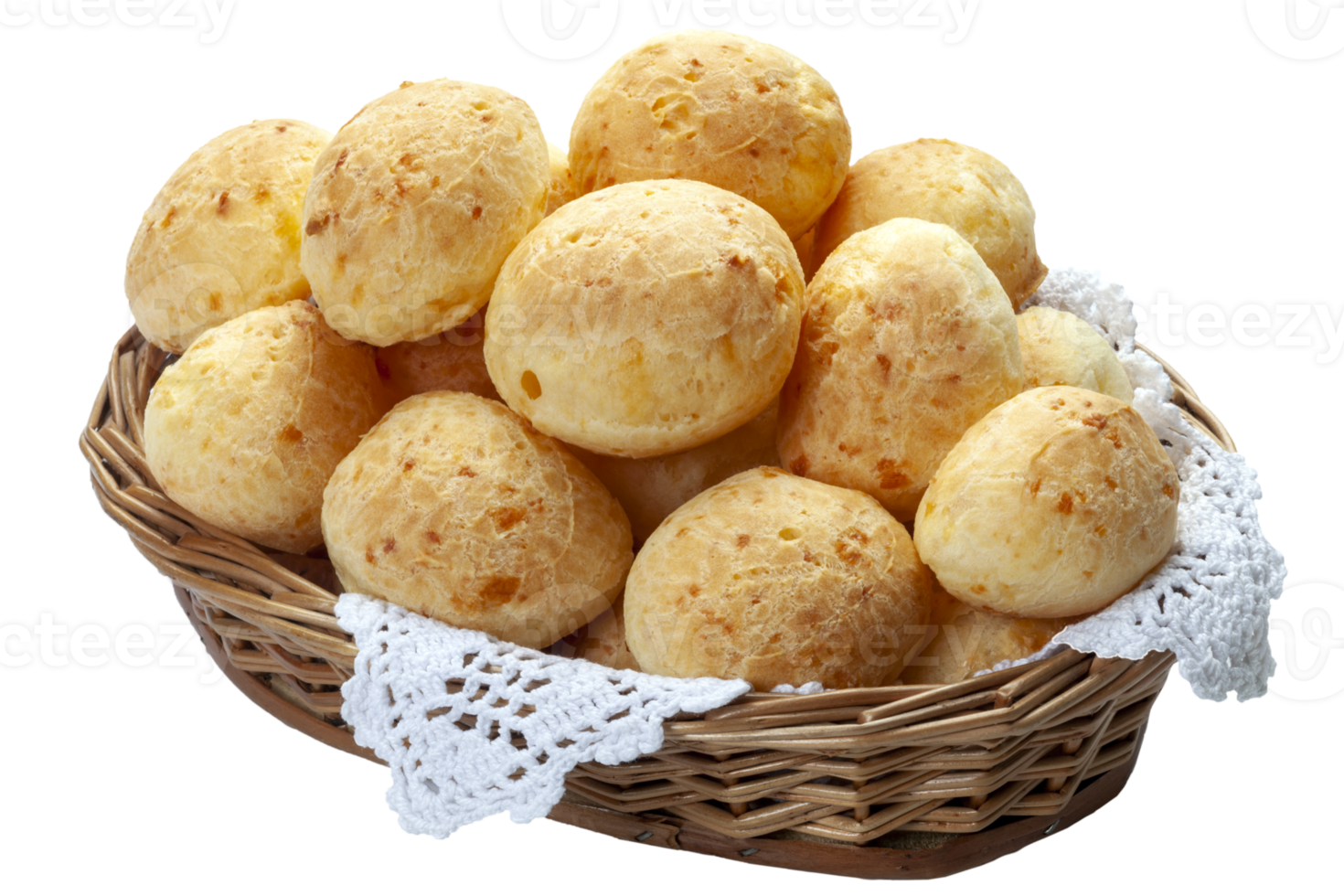 Cheese bread basket, Brazilian snack, pao de queijo png