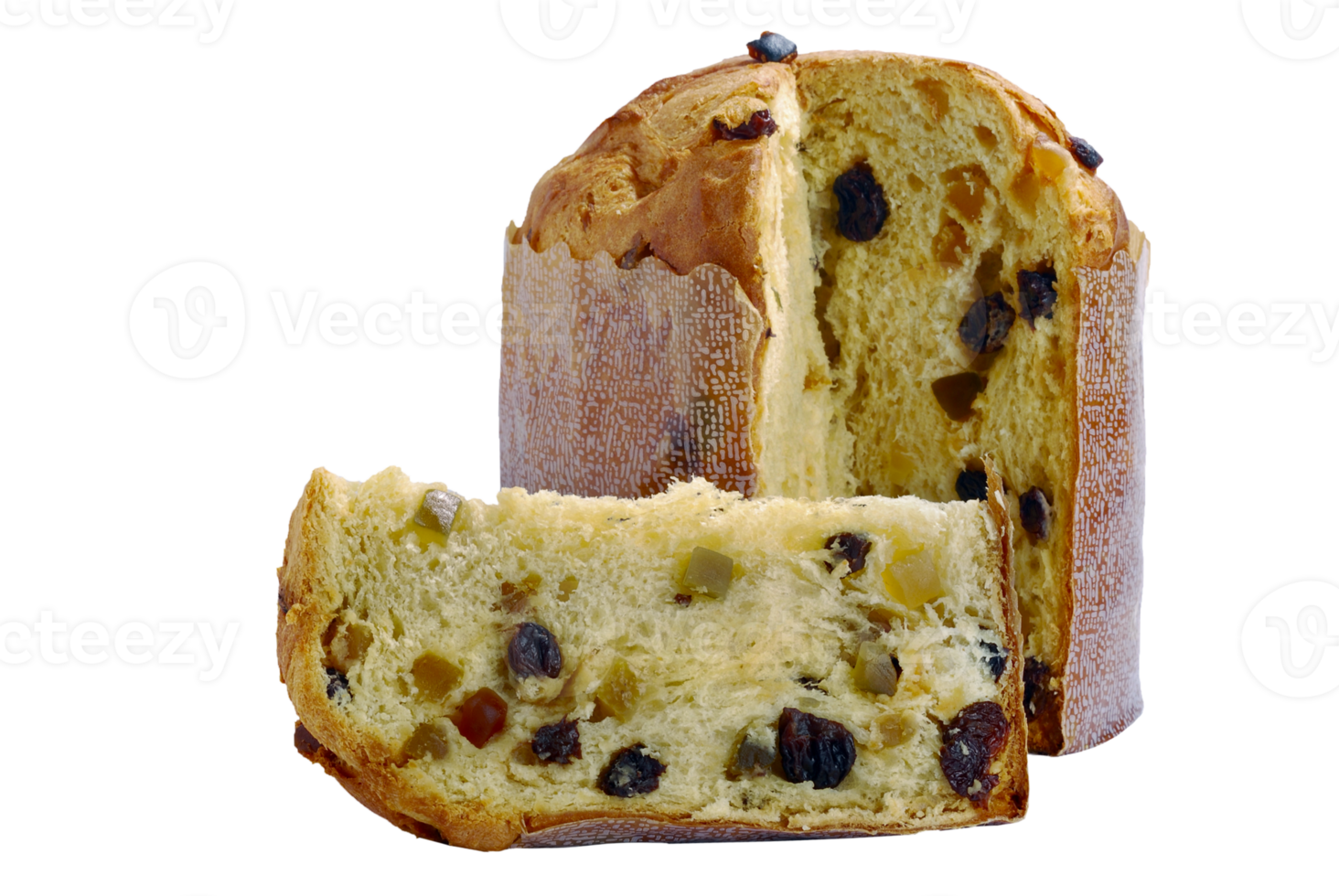 Panettone with fruits Italian Christmas cake png