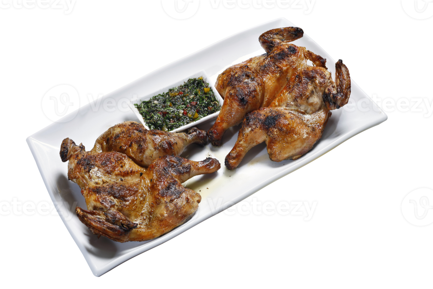 Roasted chicken with sauce png