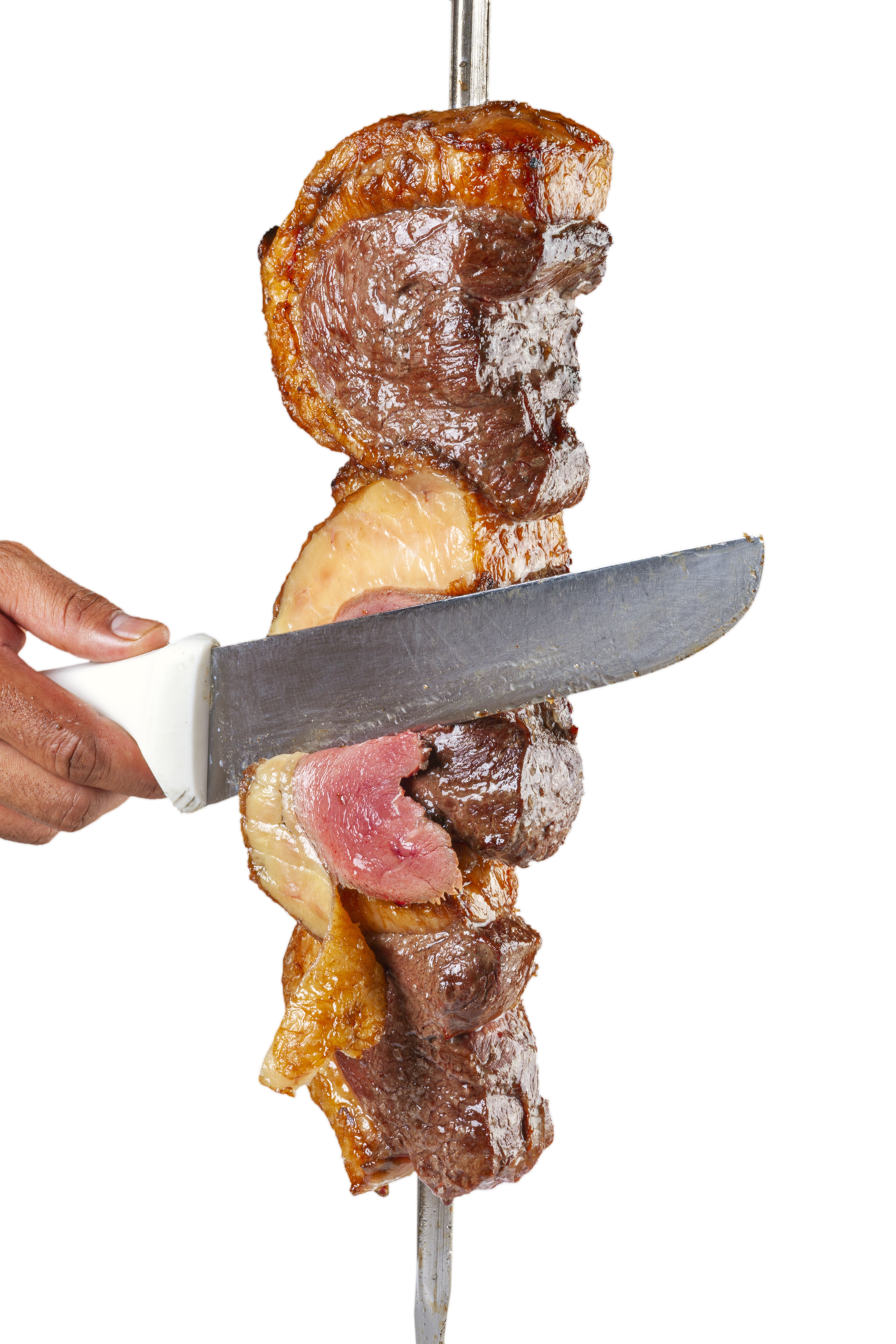 Steak rotisserie at the steakhouse, sliced picanha, Picanha 21217687 PNG