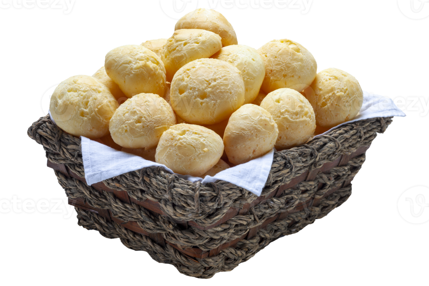 Cheese bread basket, Brazilian snack, pao de queijo png