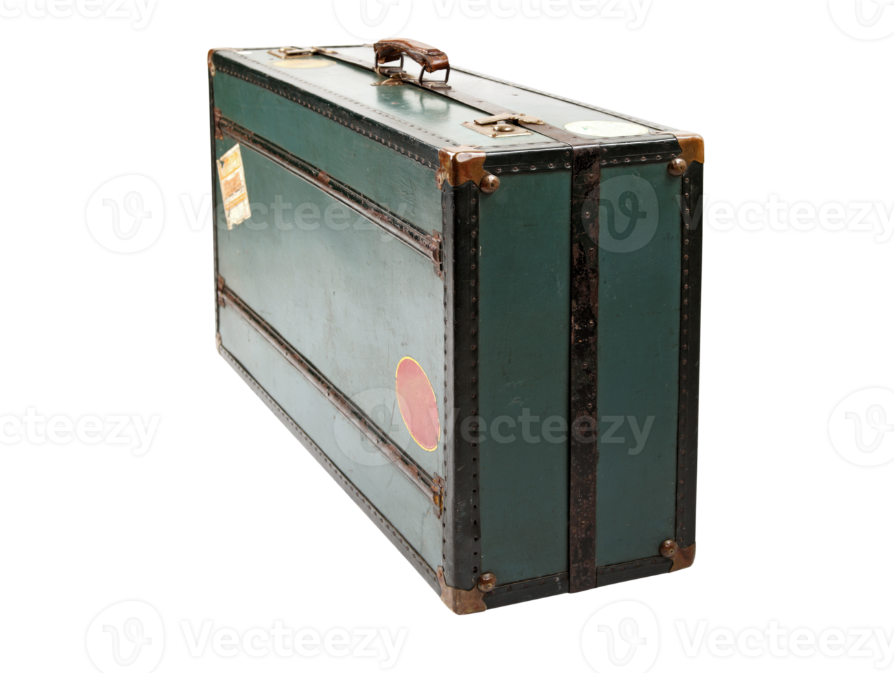 antique leather suitcase png