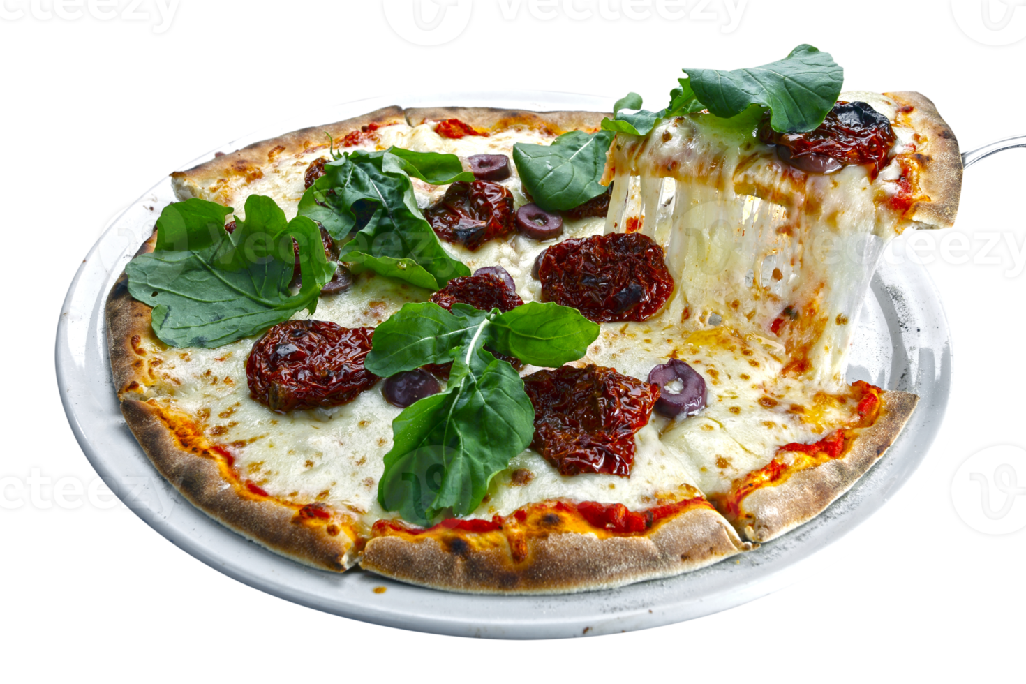 Pizza mozzarella Roquette tomate png