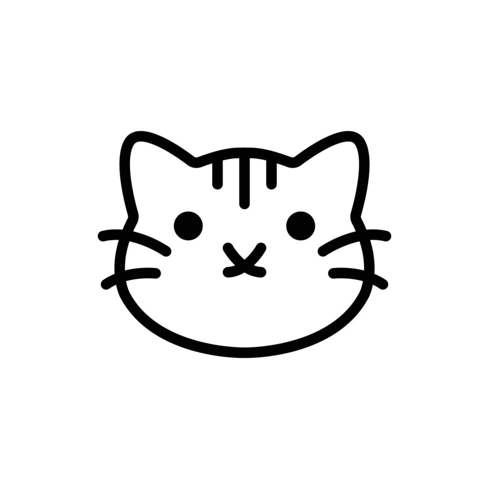 Animal Head Line Icon vector