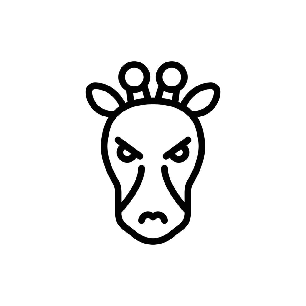 Animal Head Line Icon vector