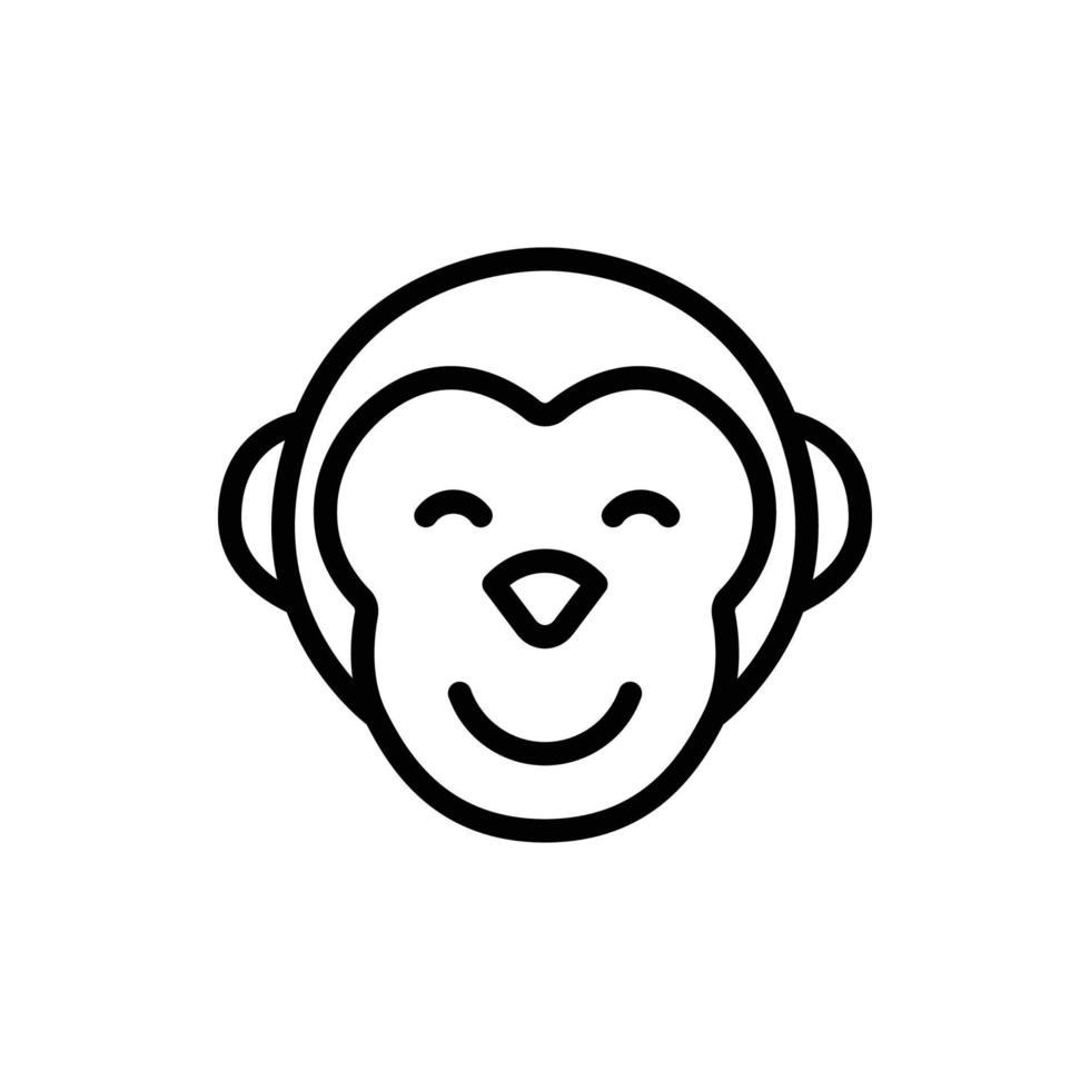 Animal Head Line Icon vector