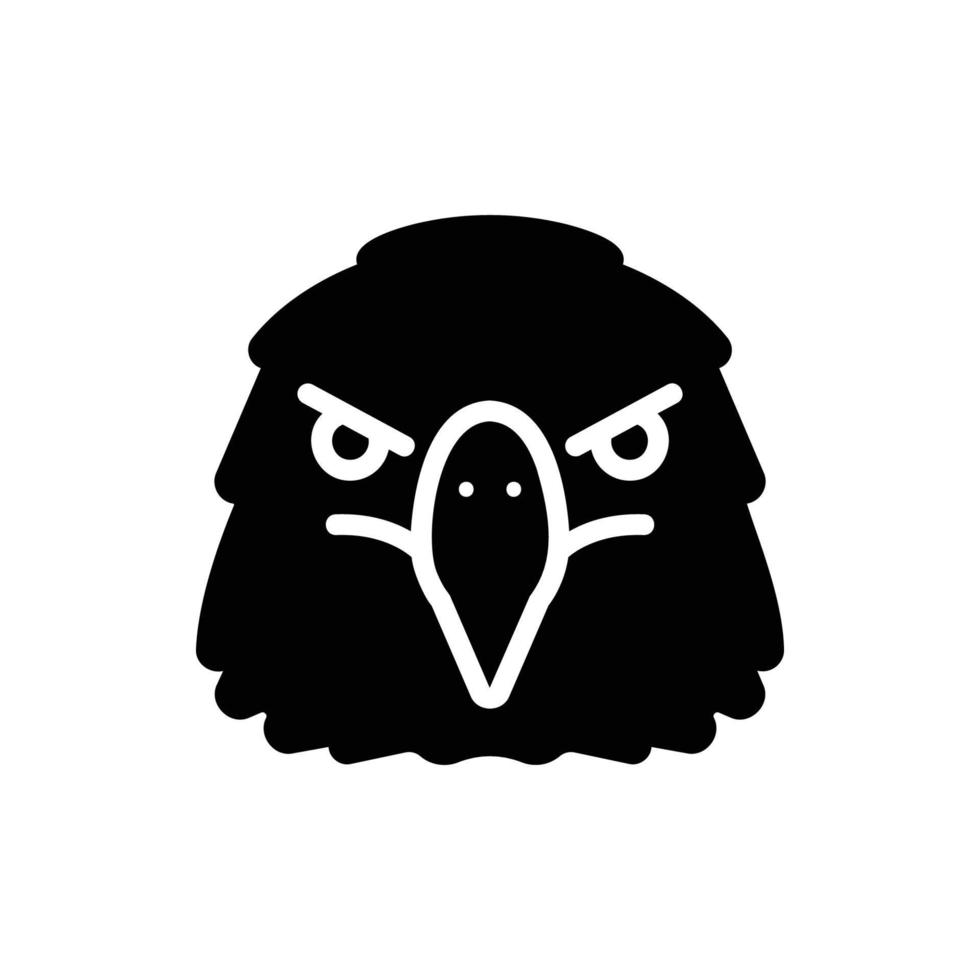 eagle glyph icon vector
