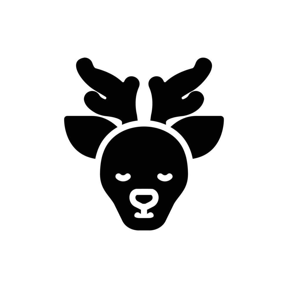 deer glyph icon vector