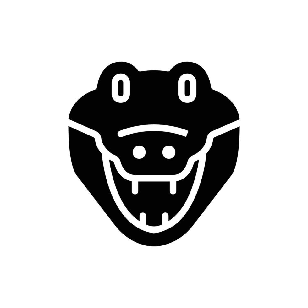 crocodile glyph icon vector