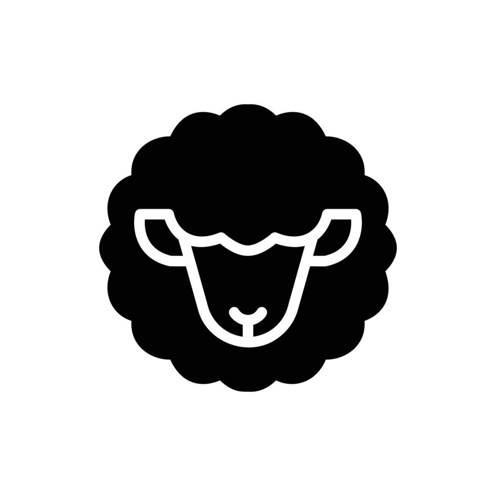 sheep glyph icon vector
