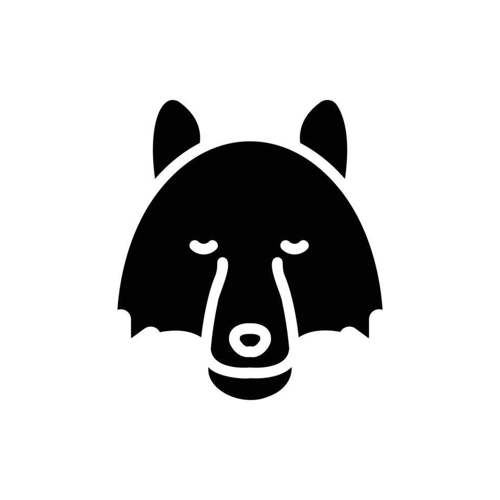 wolf glyph icon vector