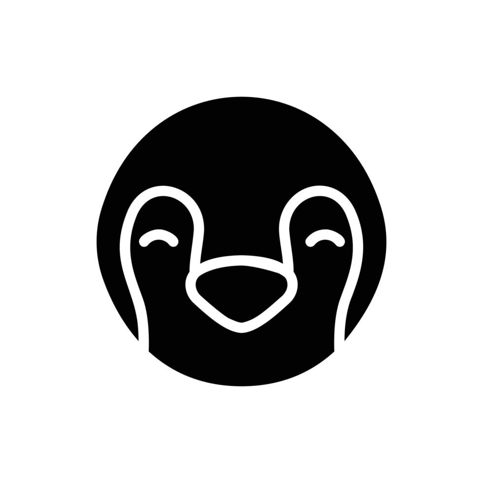 penguin glyph icon vector