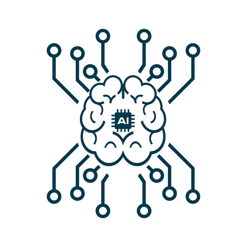 AI chip set for installing, and AI setting up mode icon, and AI vector ...