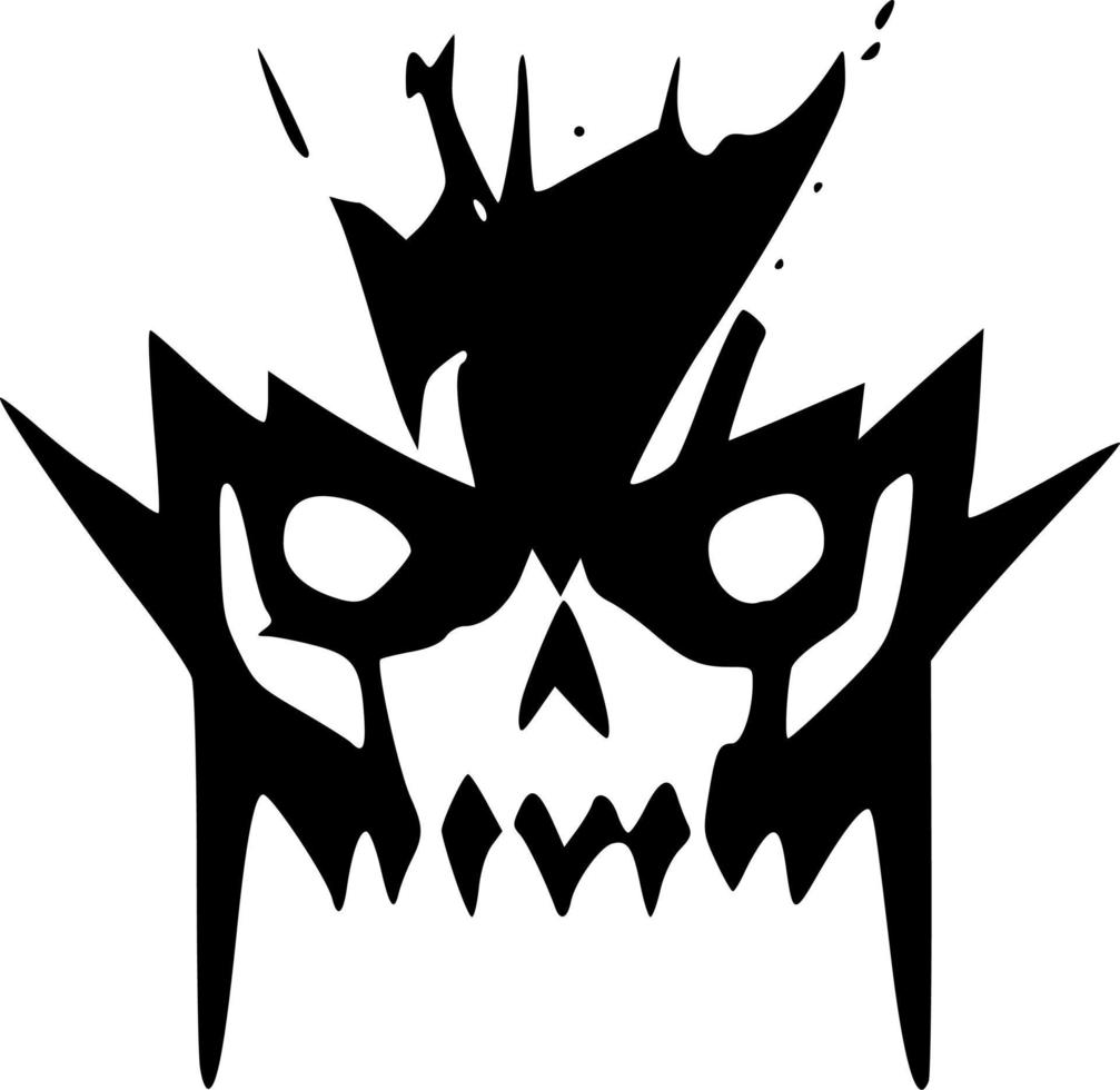 blanco y negro del monstruo zombie vector