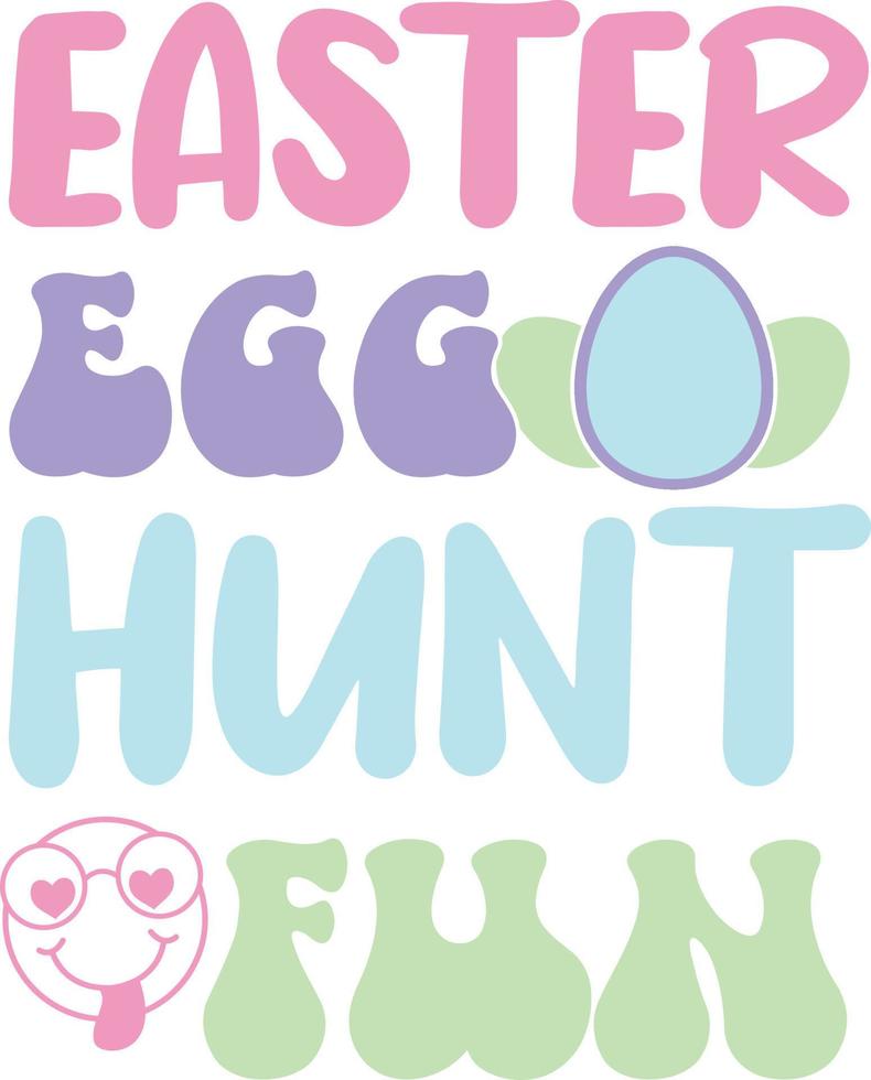 happy easter Groovy svg design, easter bunny Quotes design vector