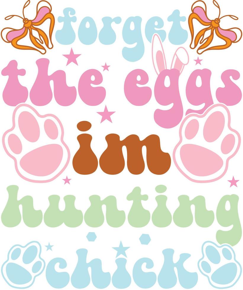happy easter Groovy svg design, easter bunny Quotes design vector