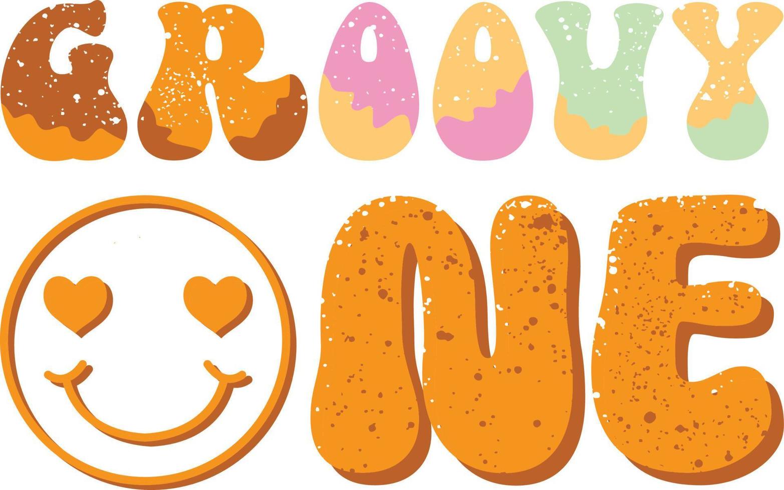 happy easter Groovy svg design, easter bunny Quotes design vector