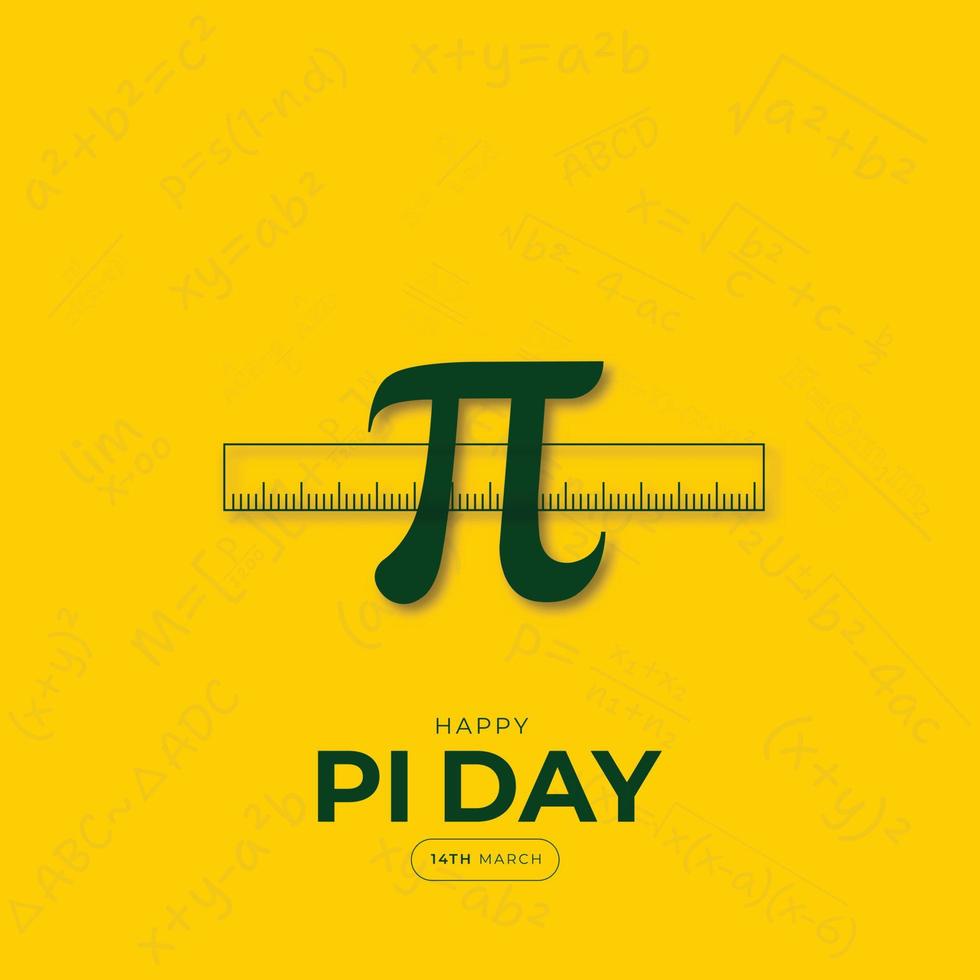 Happy International Pi Day Social Media Post vector