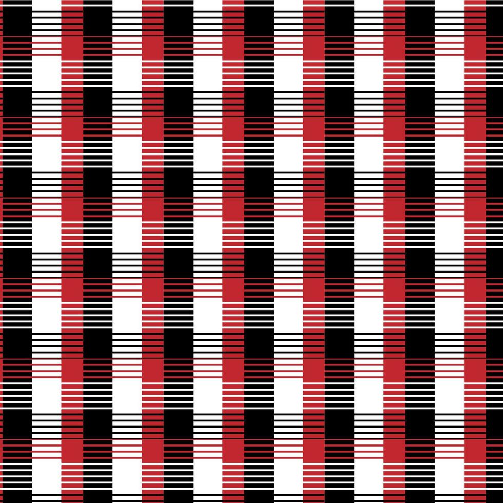 Red and white Scottish Woven Tartan Plaid Seamless Pattern. vector