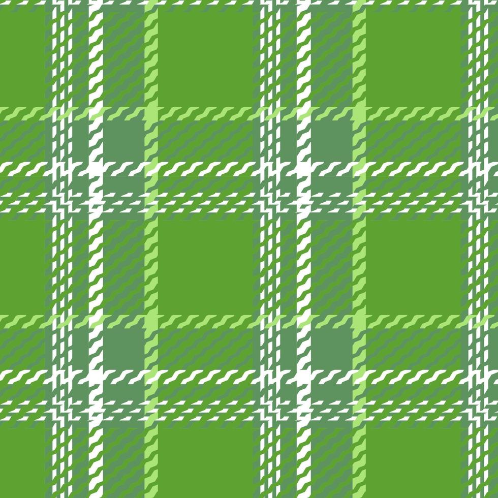 Plaid check pattern in green and white.Seamless fabric texture for print. vector