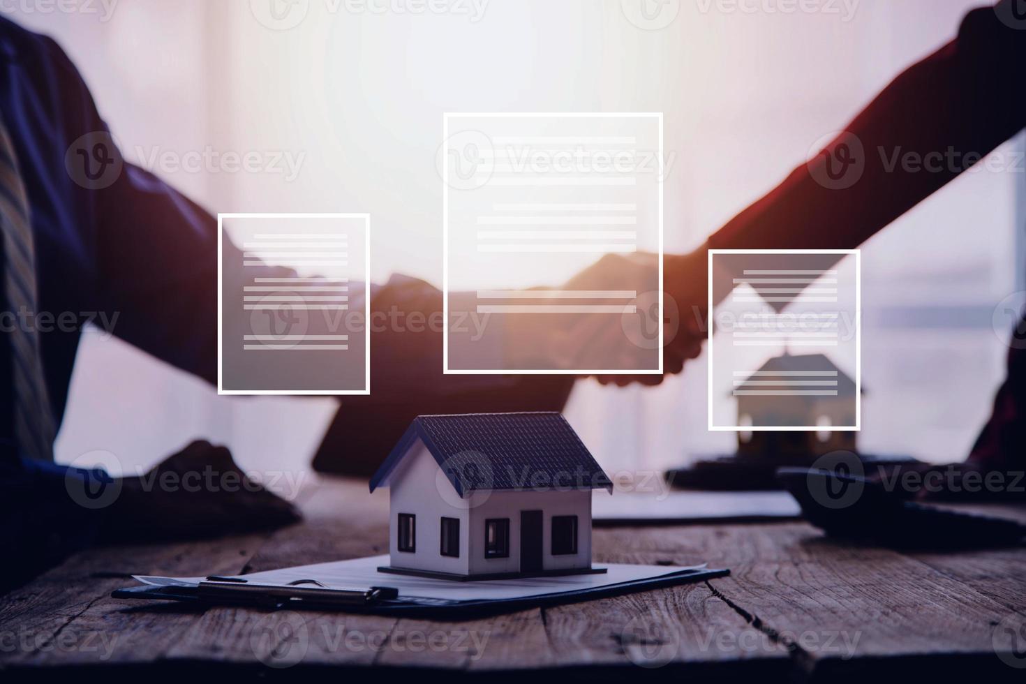 Document Management System, Online business contract Electronic signature, e-signing, digital document management, paperless office, signing business contract concept. photo