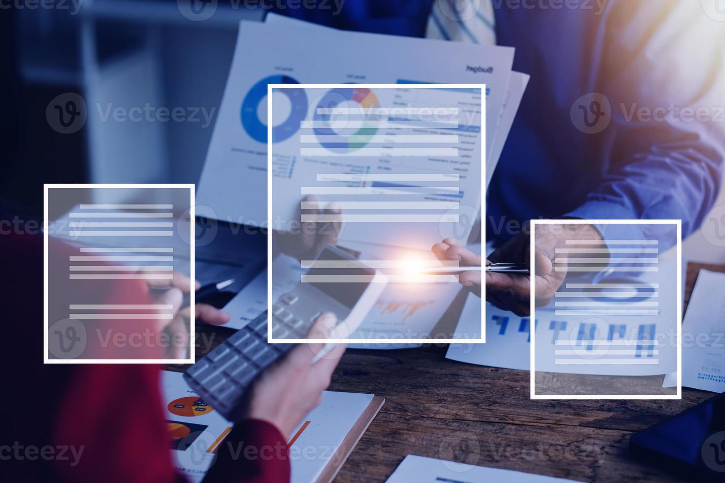 Document Management System, Online business contract Electronic signature, e-signing, digital document management, paperless office, signing business contract concept. photo