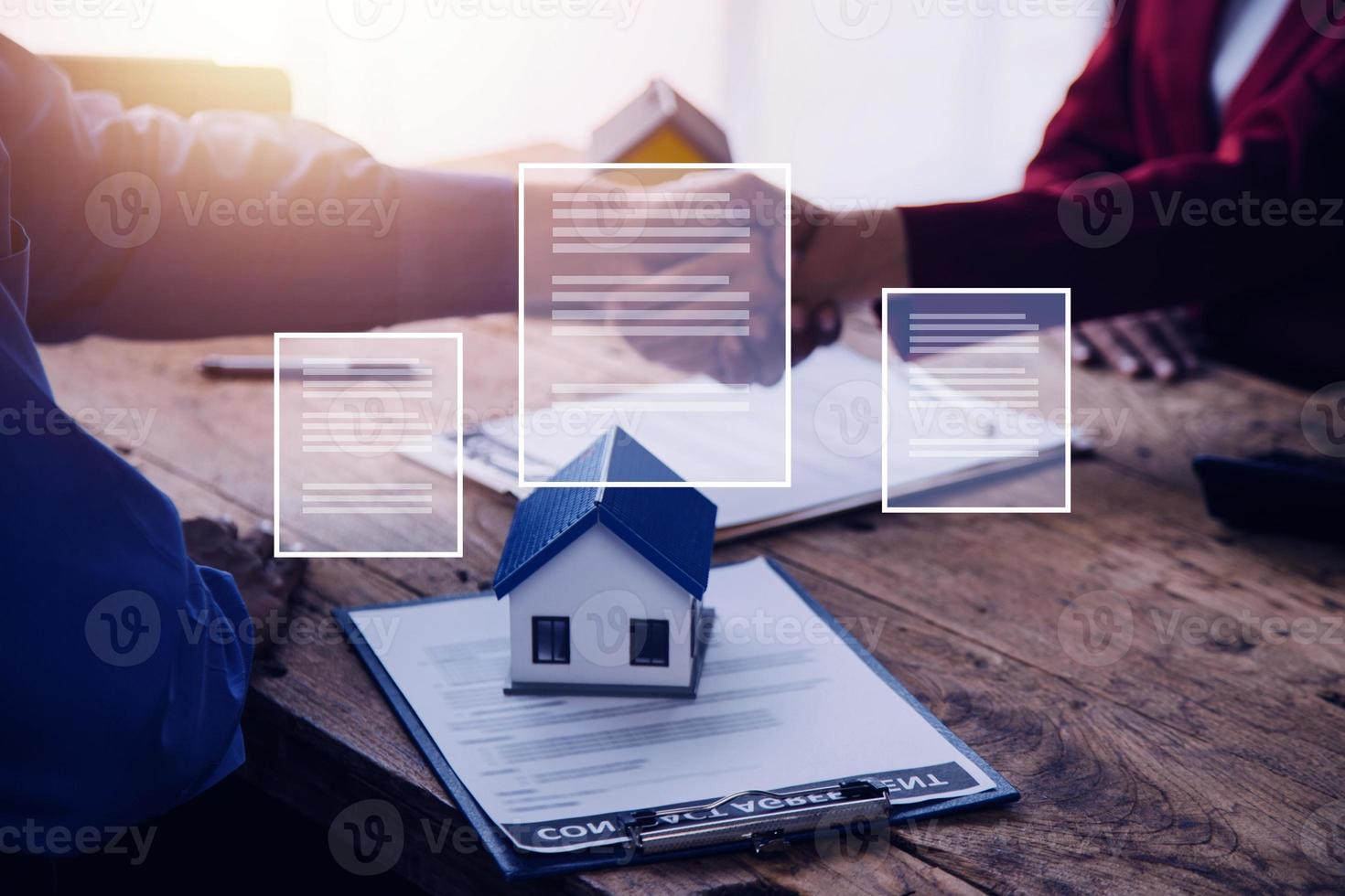 Document Management System, Online business contract Electronic signature, e-signing, digital document management, paperless office, signing business contract concept. photo