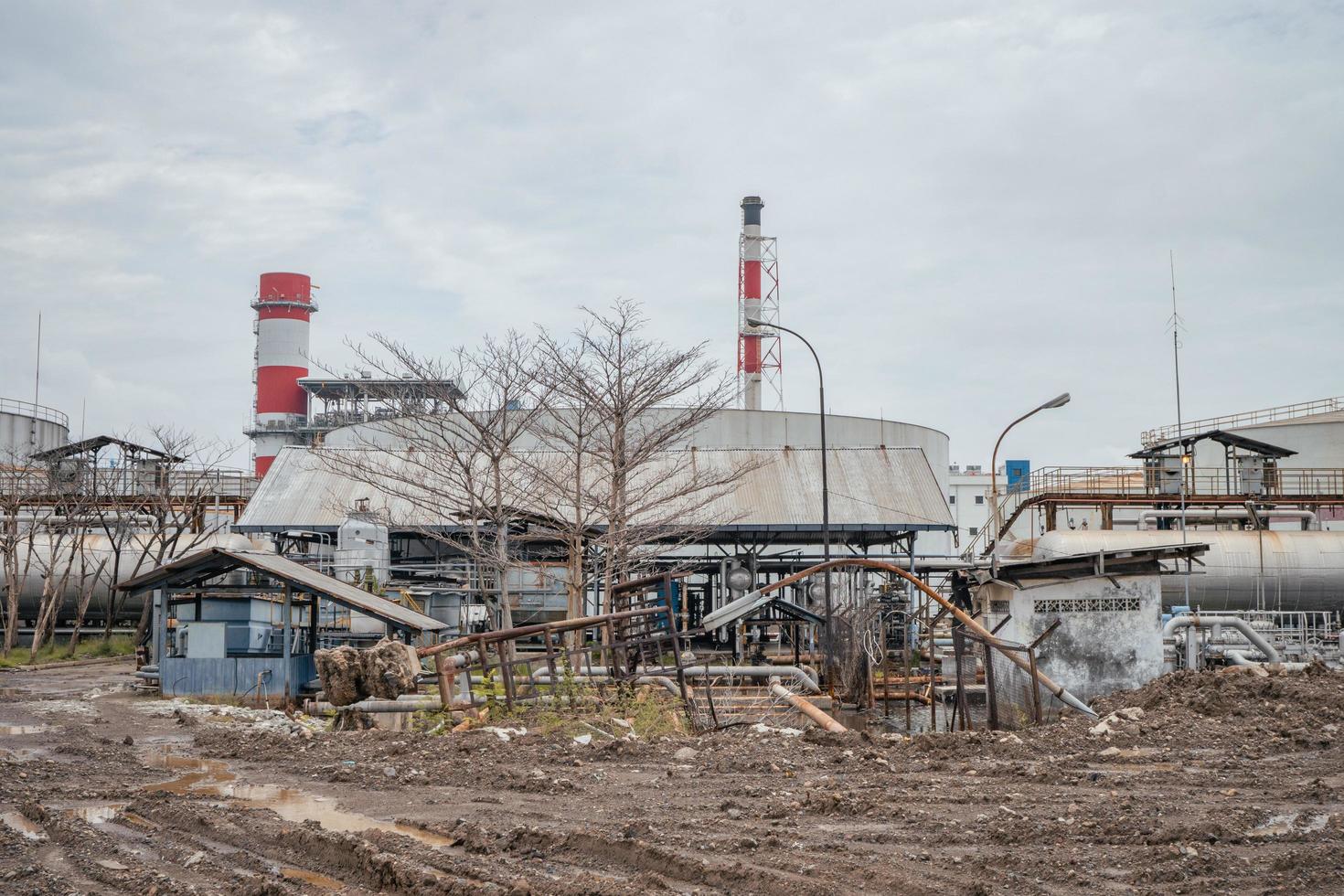 Power plant project view of combine cycle project power plant. The photo is suitable to use for industry background photography, power plant poster and electricity content media.