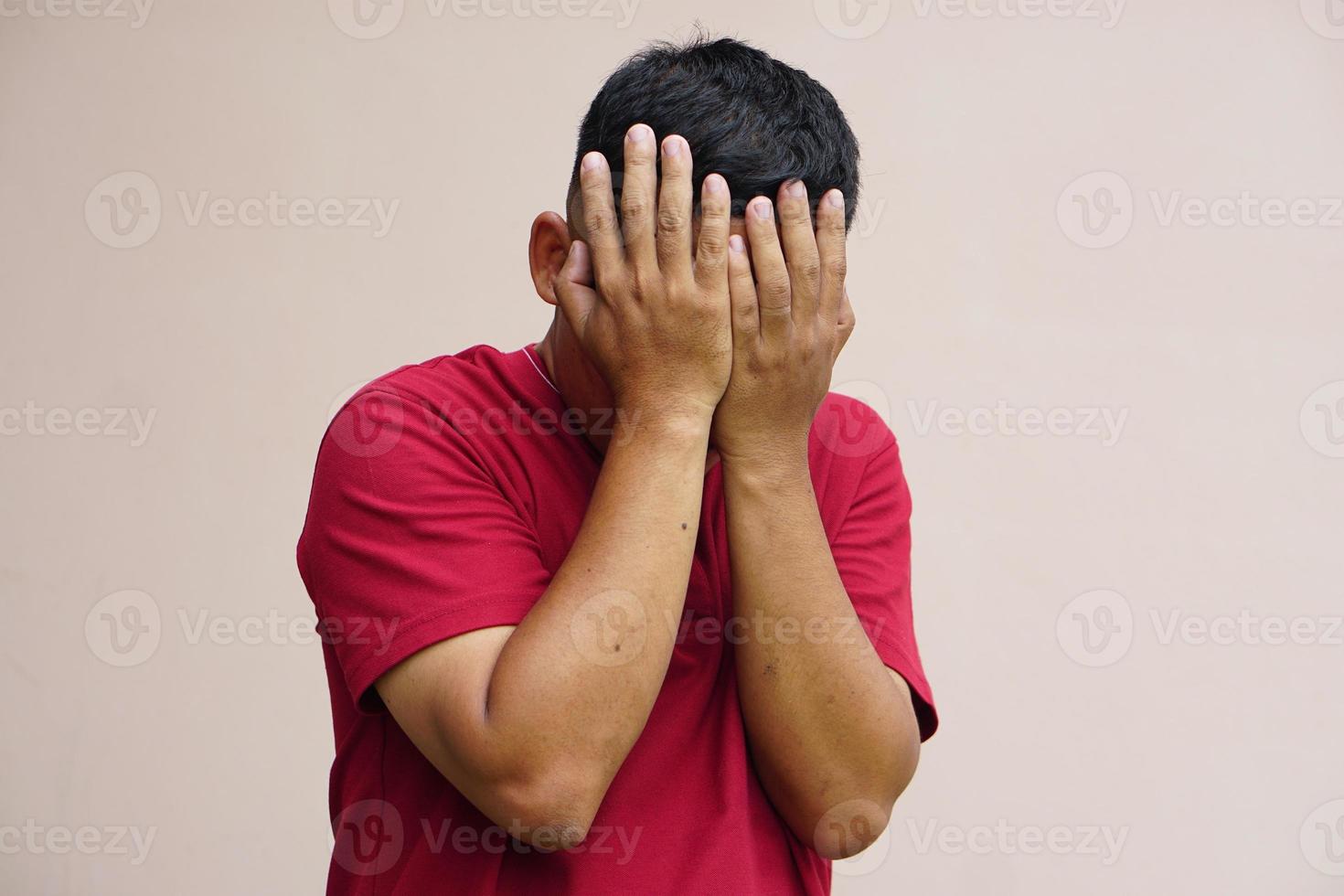 man raised her hand for dissuade, campaign stop violence against man