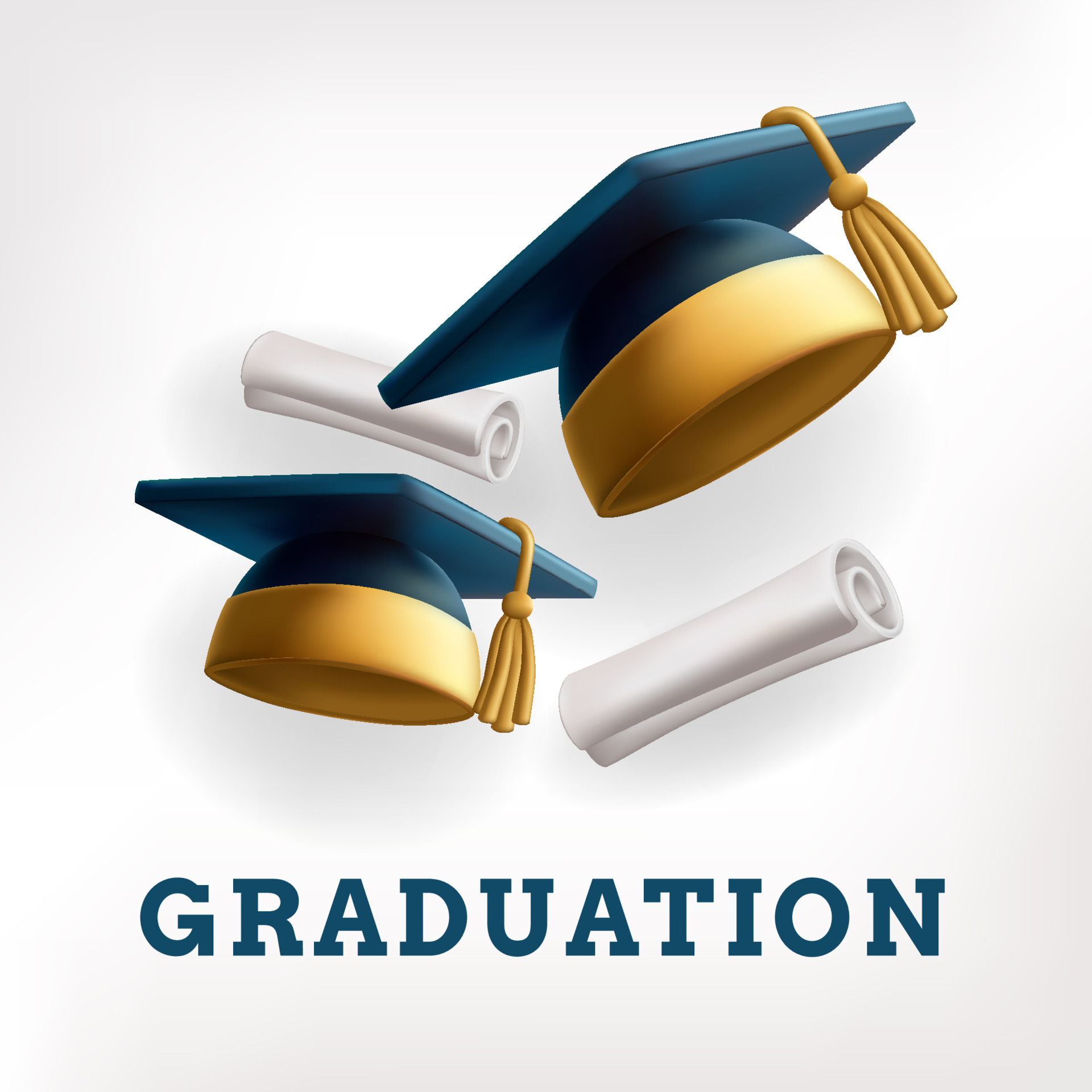 Happy Graduation Celebration Mortarboard Graduation Cap 3d Cute Element graduation-buncombe-county-schools
