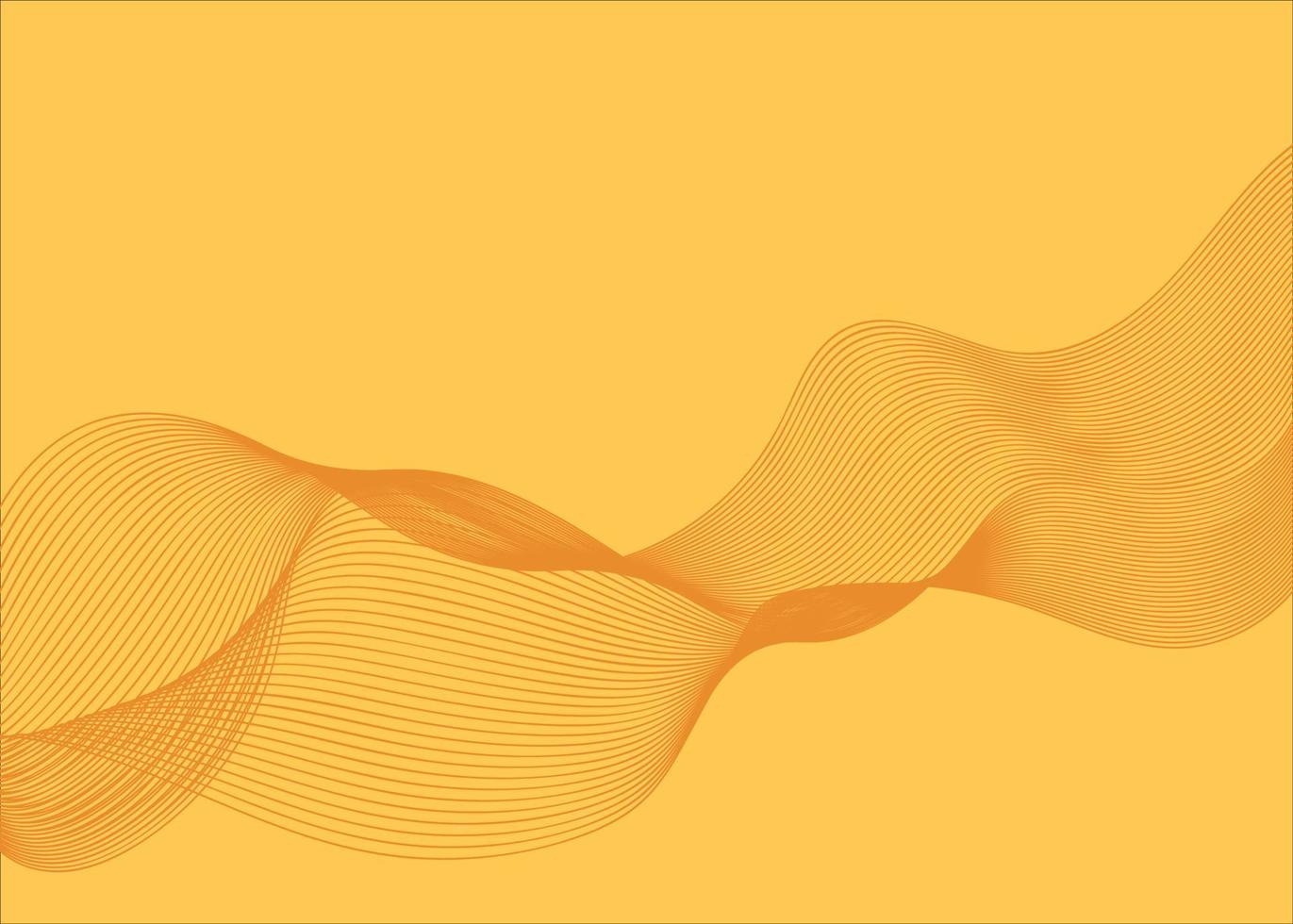 naranja líneas en un amarillo antecedentes. dinámica sonido ola. óptico Arte diseño elemento. vector antecedentes.