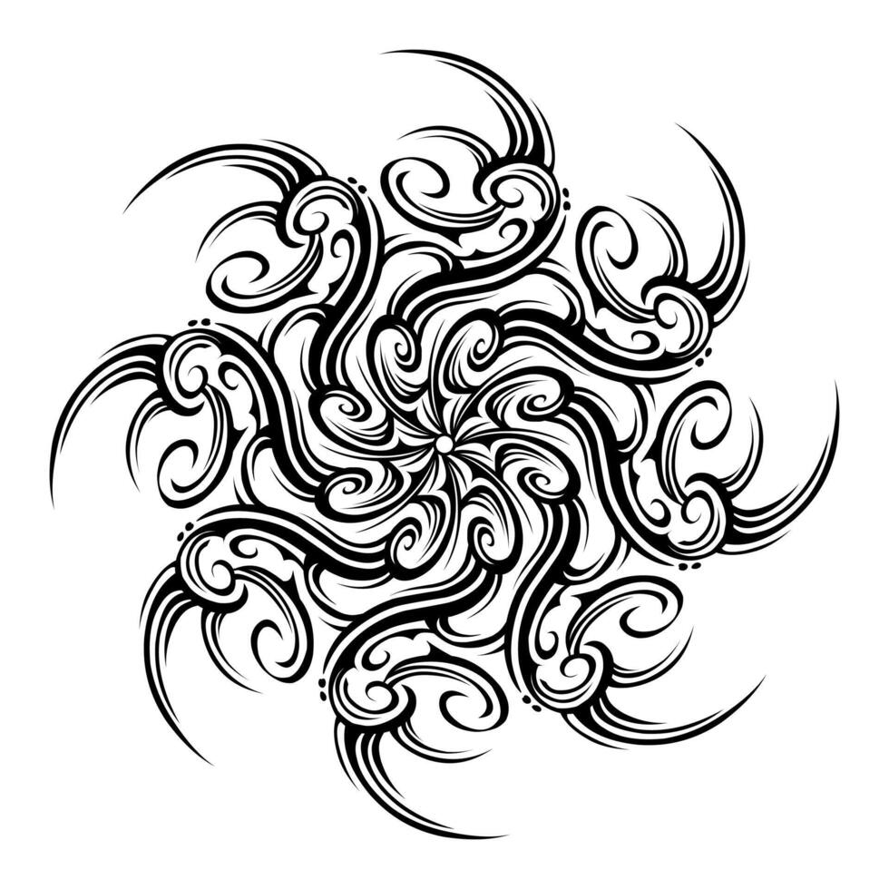 Mandala tribal sun vector