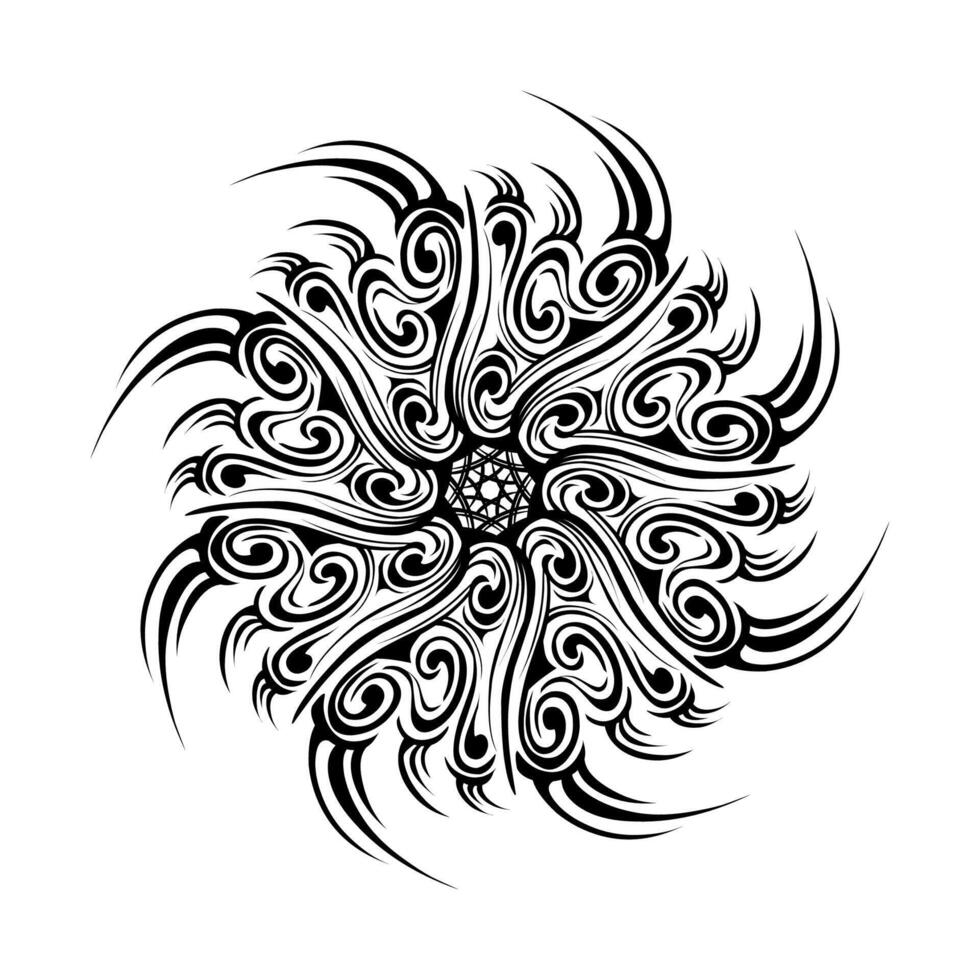 Mandala tribal sun vector