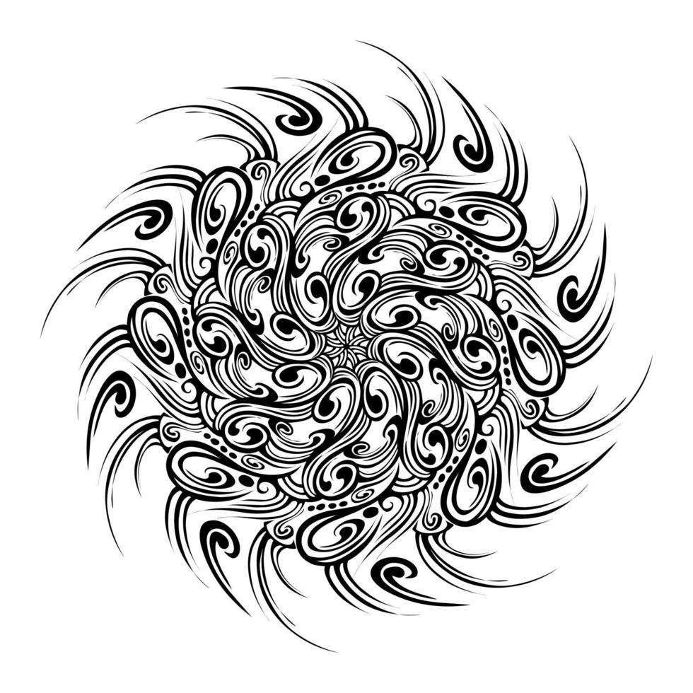 Mandala tribal sun vector