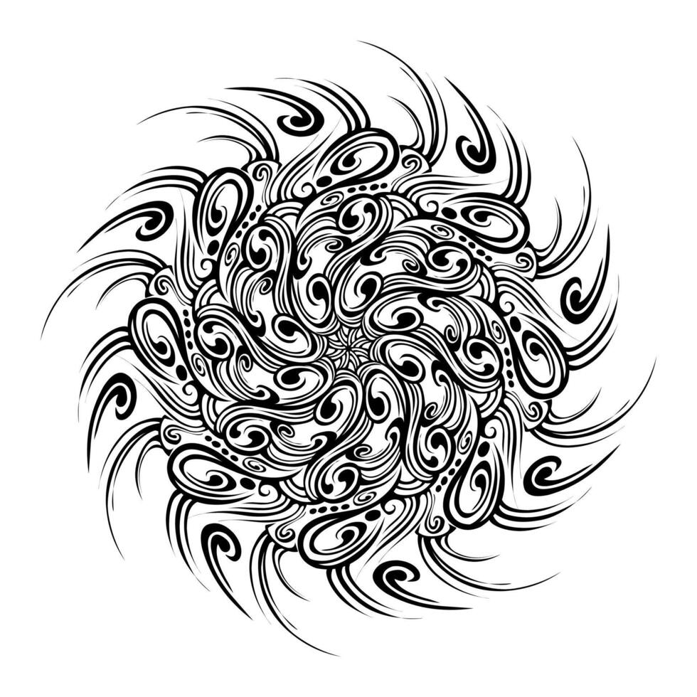 Mandala tribal sun vector
