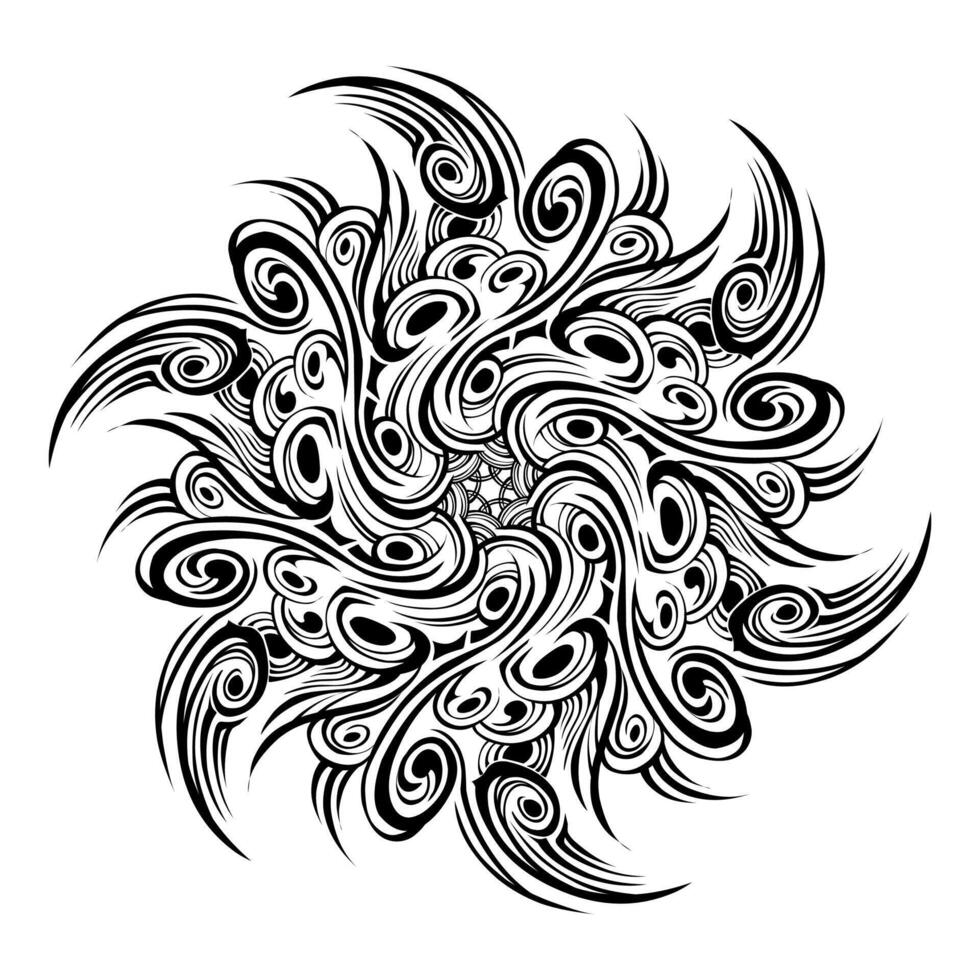 Mandala tribal sun vector