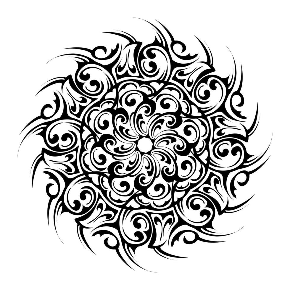 Mandala tribal sun vector
