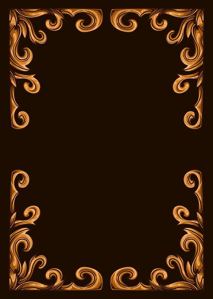 Classic style frame design with exquisite engraving and luxury vector