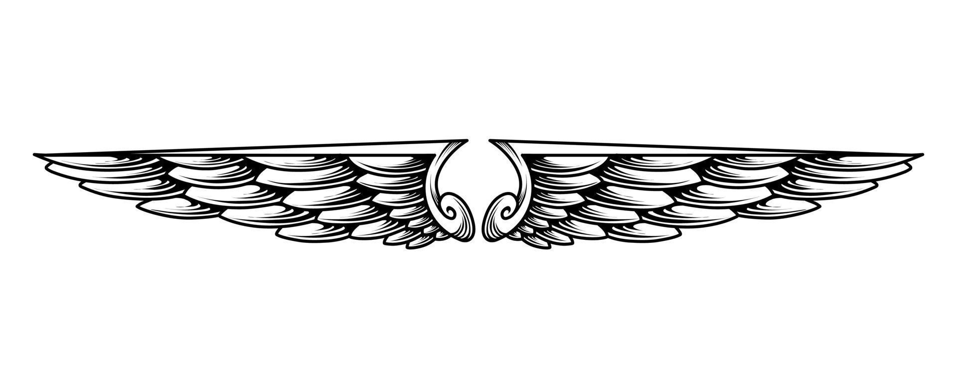 free vector angel wings illustration design