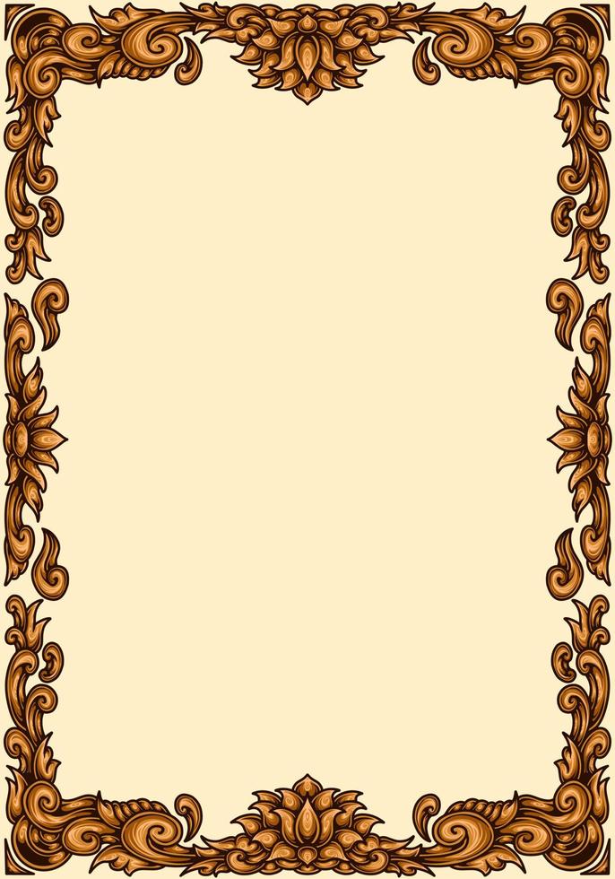 Classic style frame design with exquisite engraving and luxury 21219322