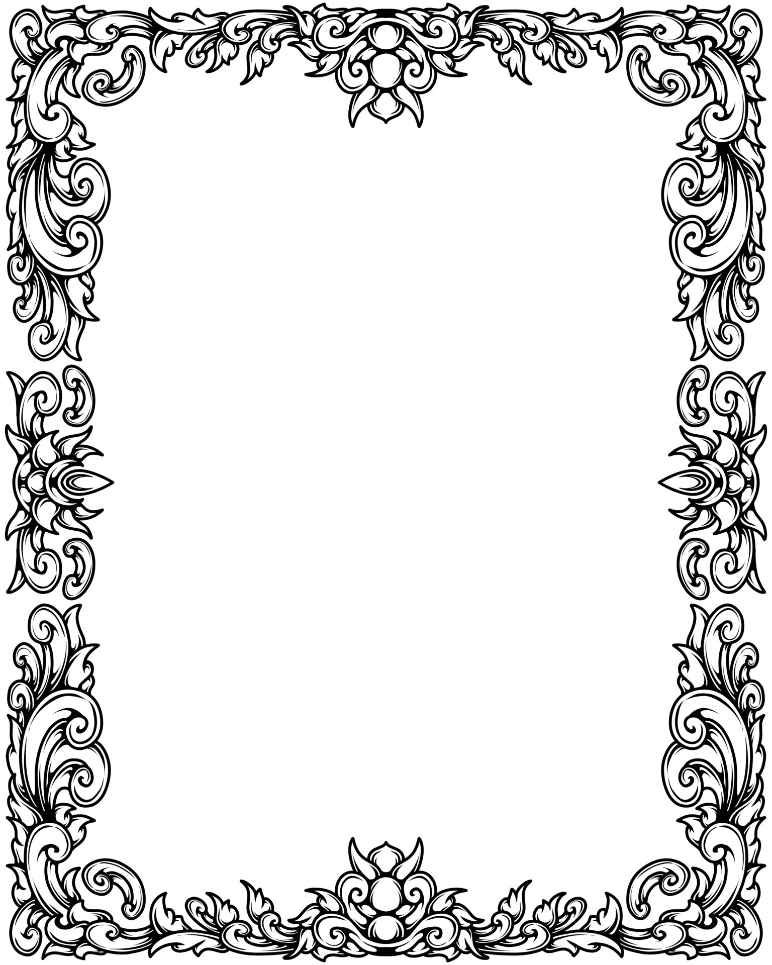 Classic luxury frame ink and line art design 21219327 Vector Art at ...