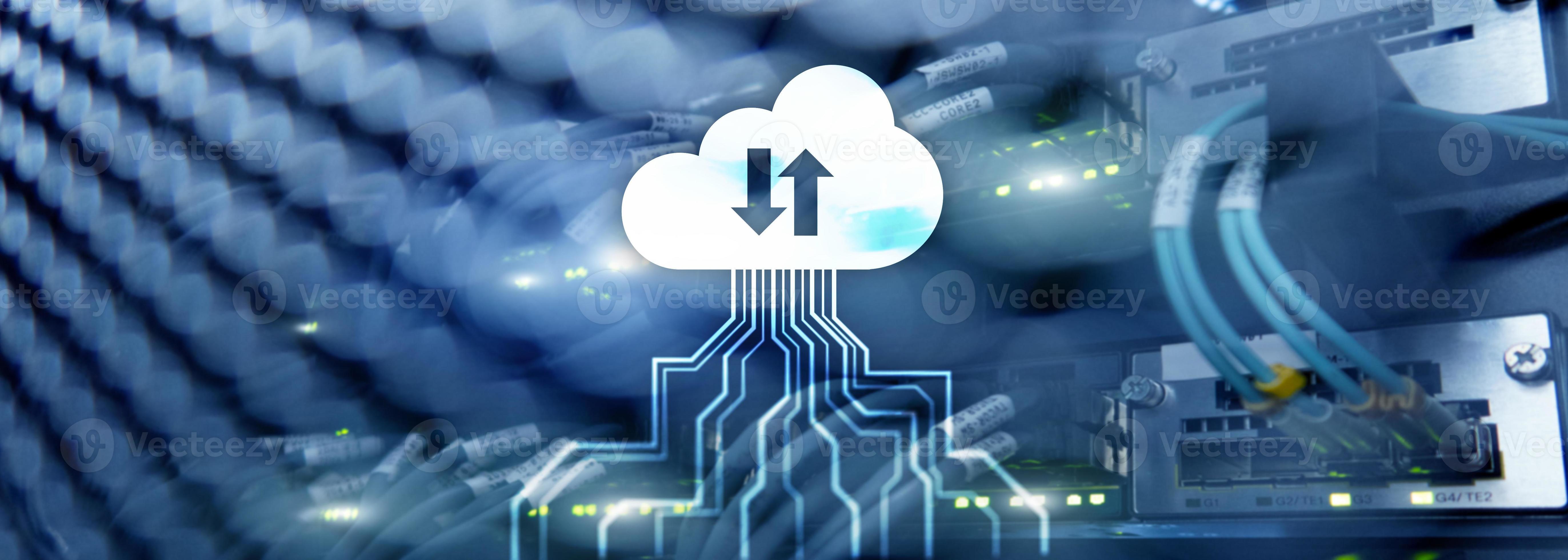CLoud server and computing, data storage and processing. Internet and ...