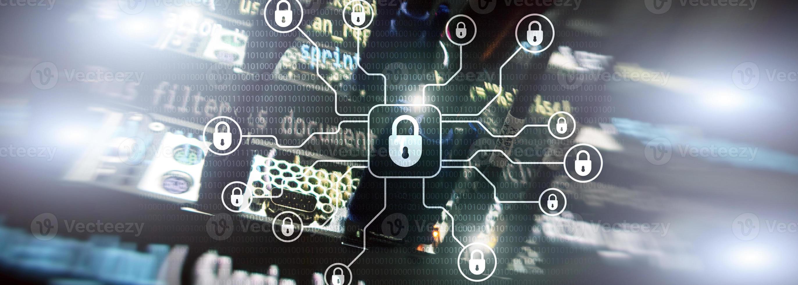 Cyber security, data protection, information privacy. Internet and technology concept. photo