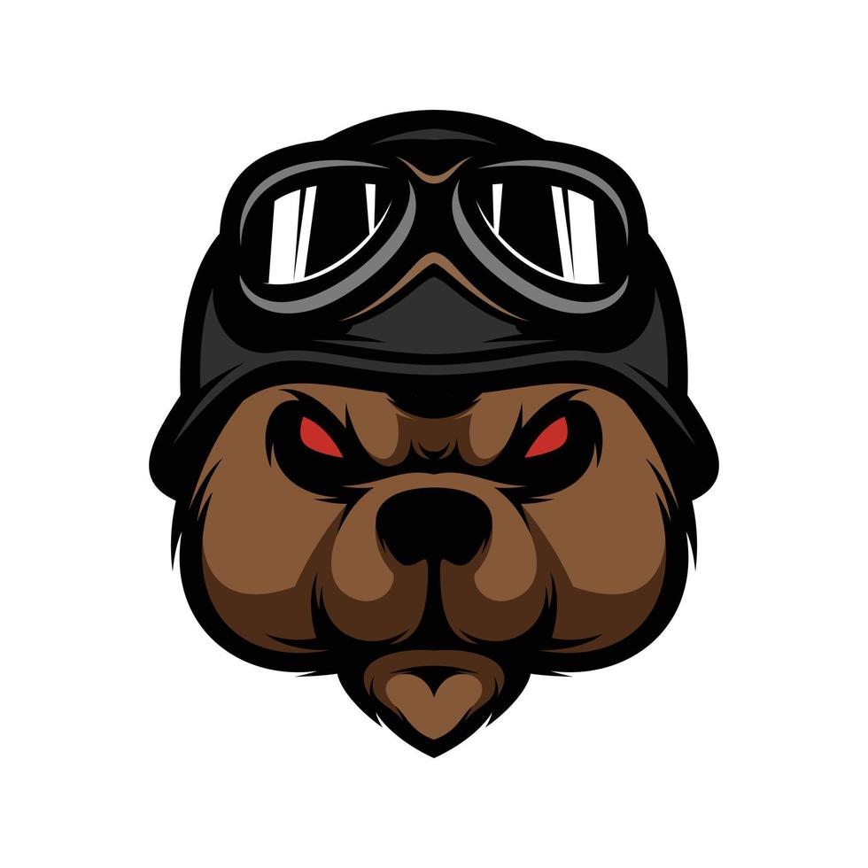 oso mascota logo diseño vector