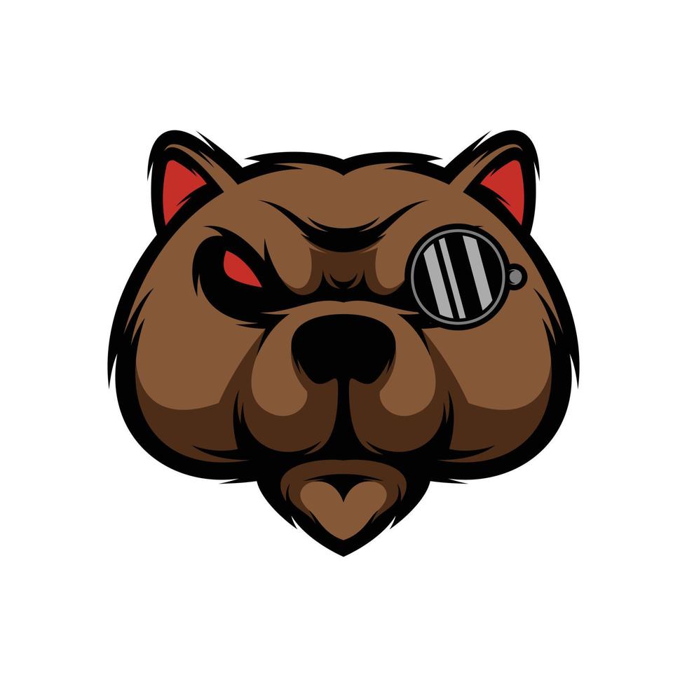 oso mascota logo diseño vector