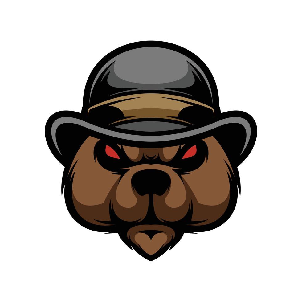 oso mascota logo diseño vector